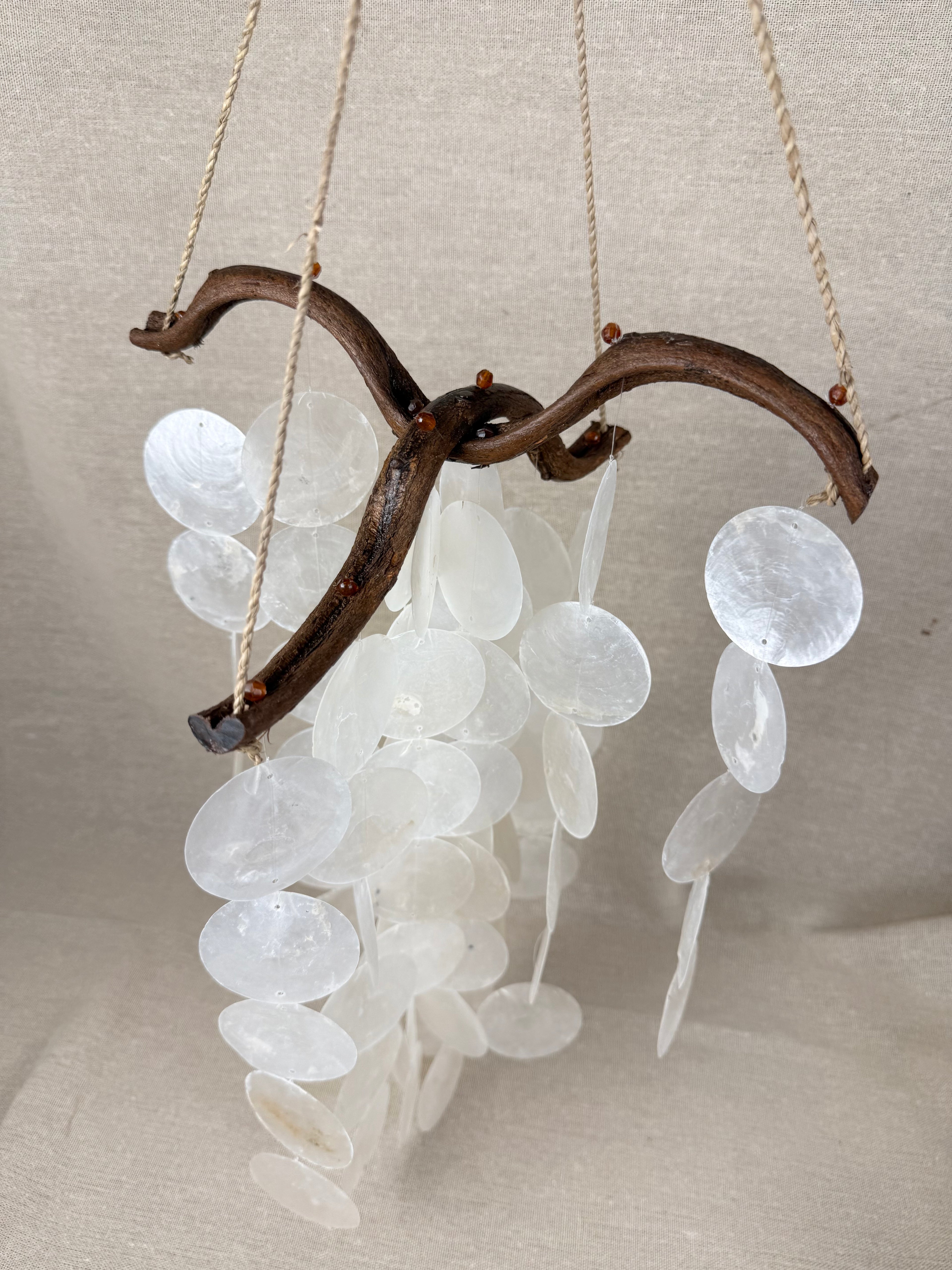 Coastal Driftwood & Capiz Shell Wall Hanging