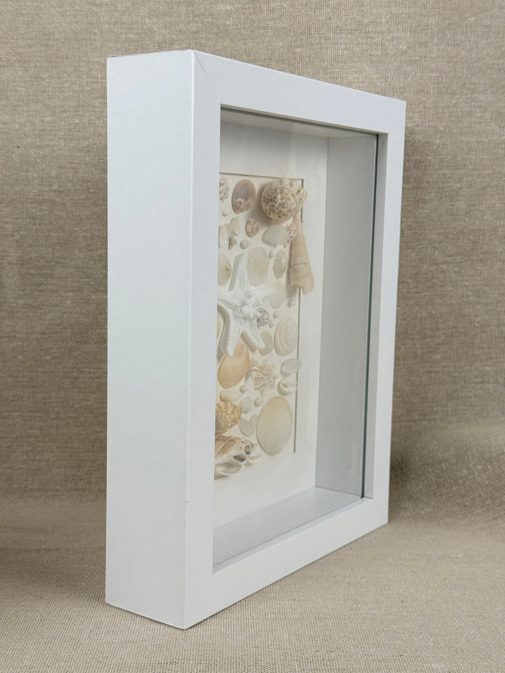 White Coastal Shell Art