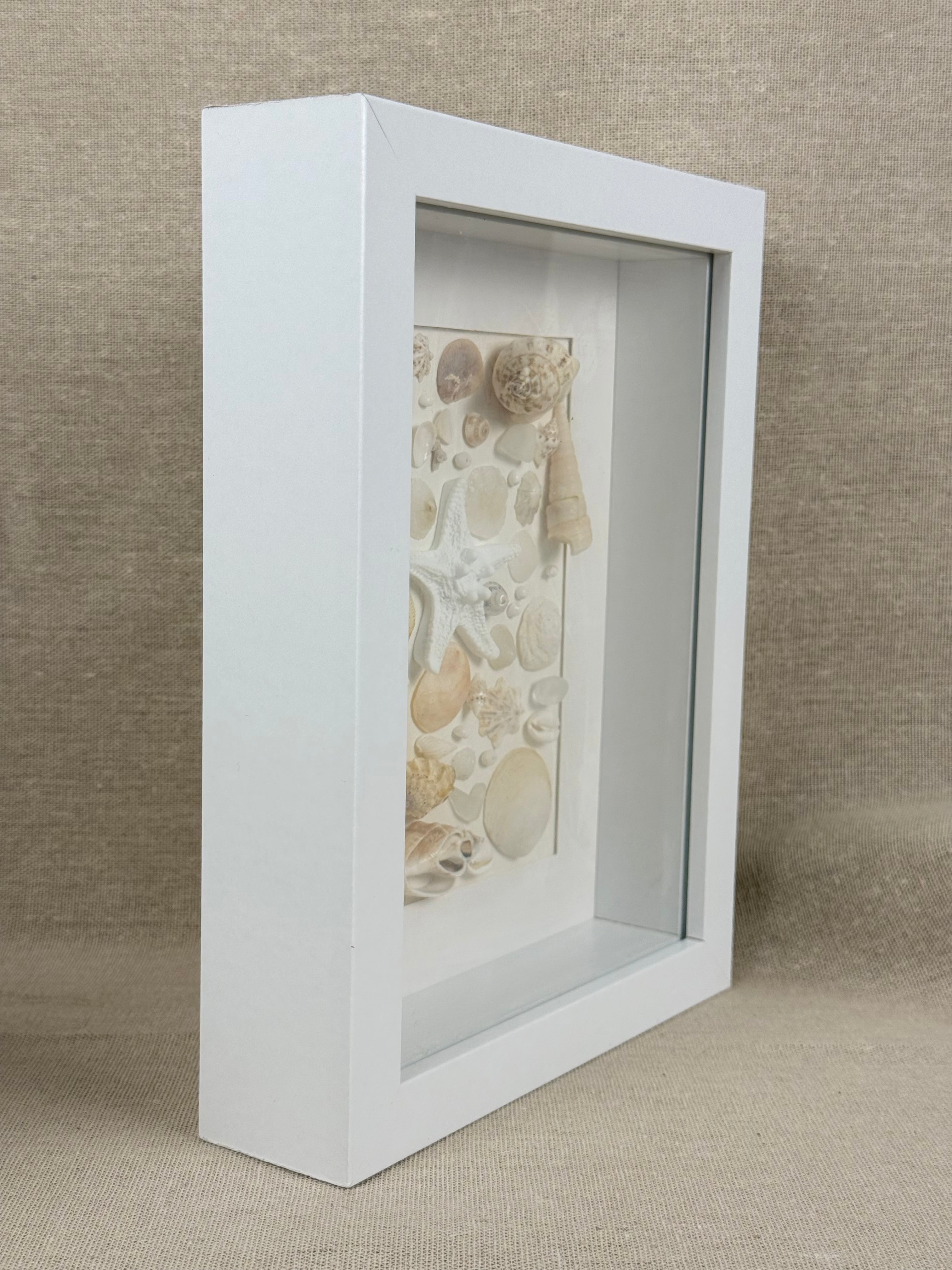 White Coastal Shell Art
