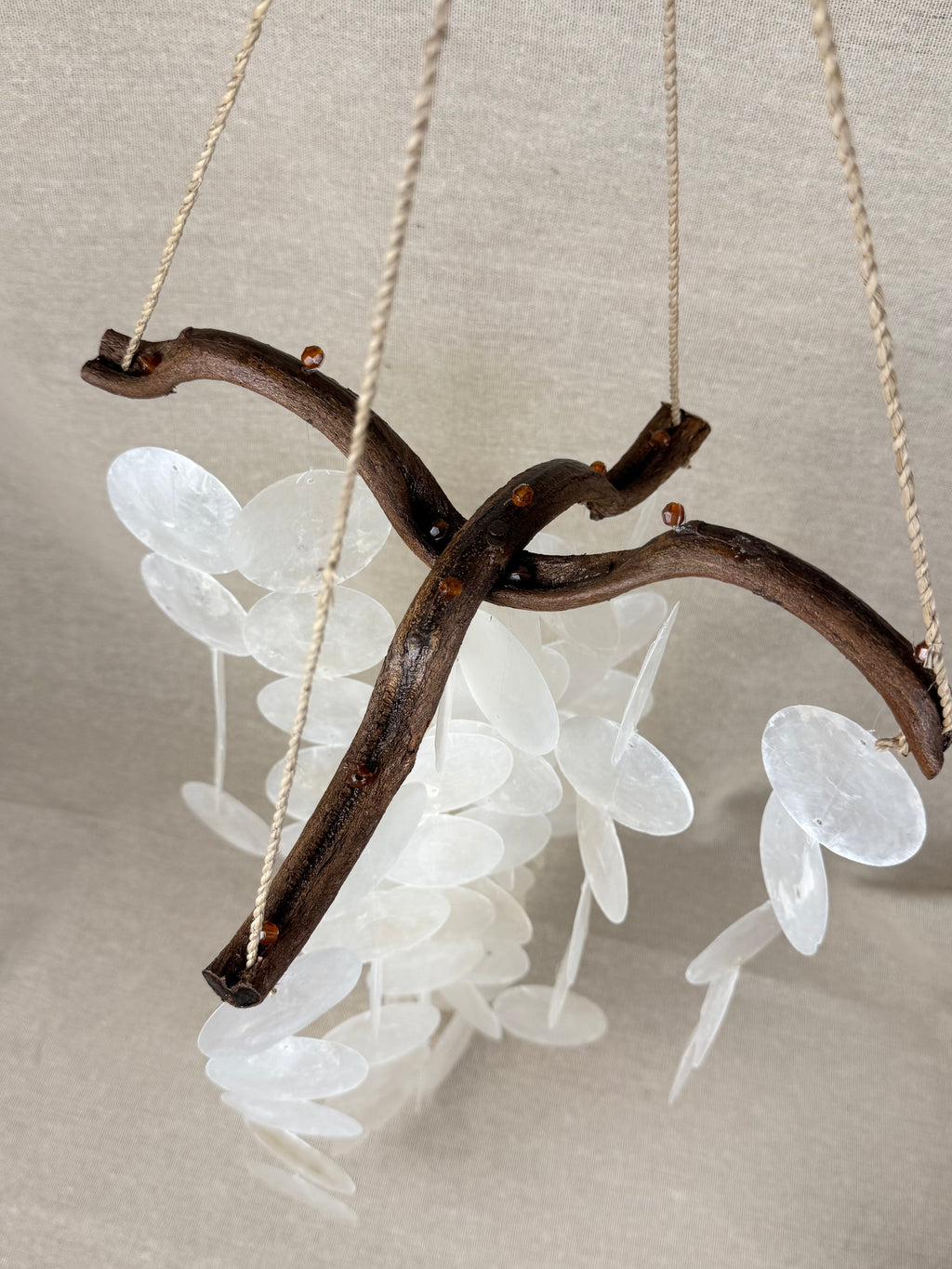 Coastal Driftwood & Capiz Shell Wall Hanging