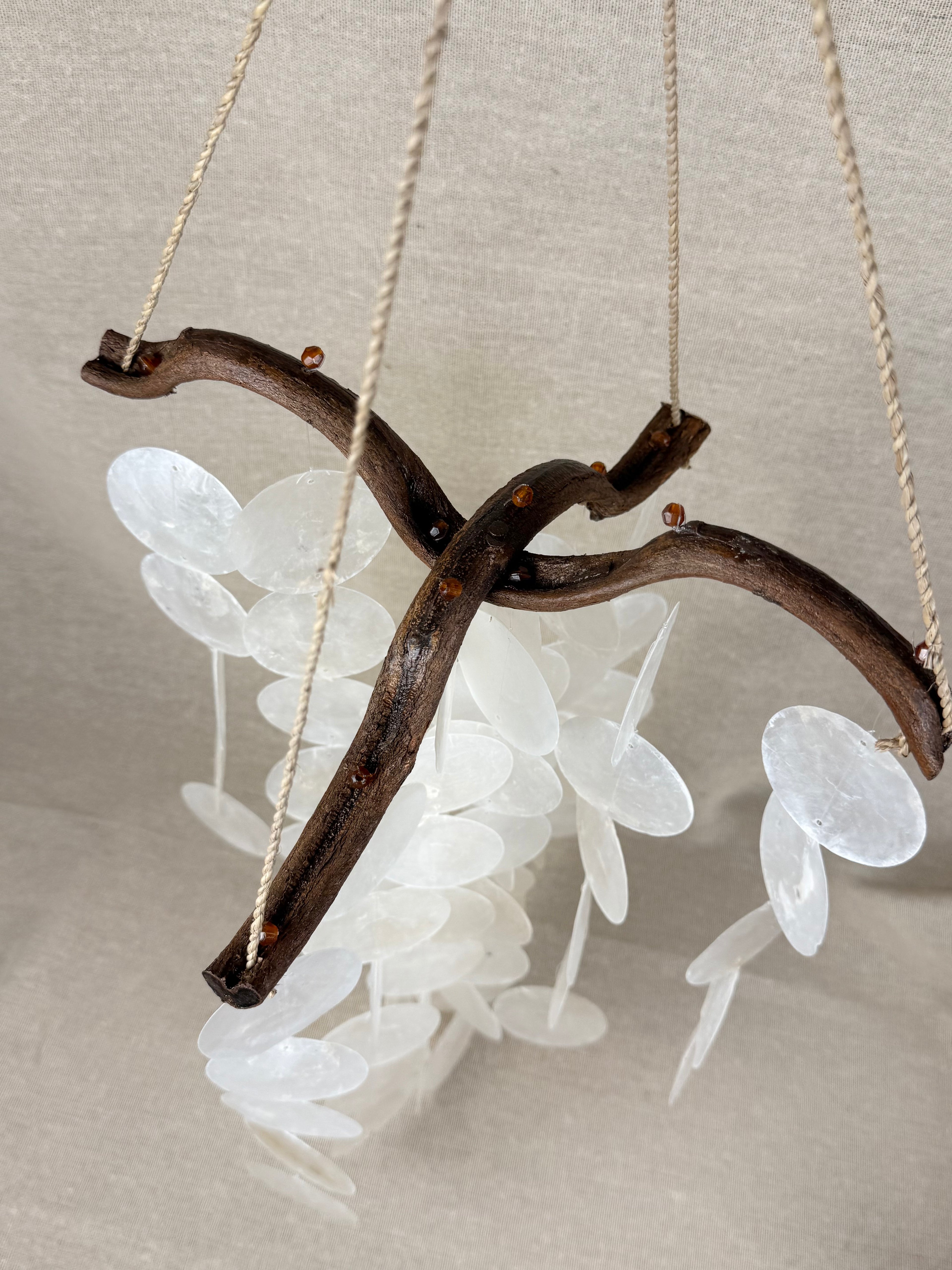 Coastal Driftwood & Capiz Shell Wall Hanging