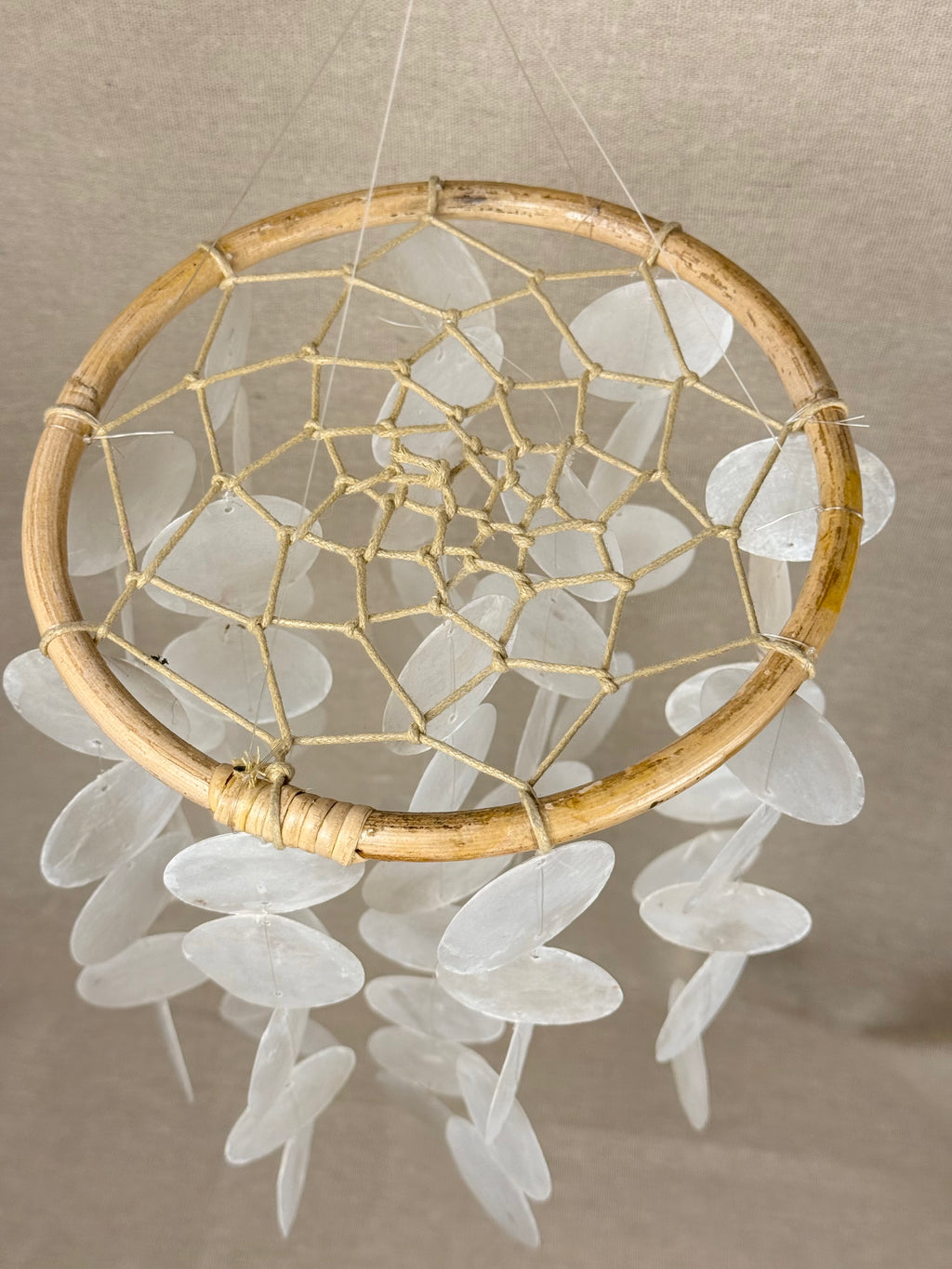 Natural Capiz Shell Dreamcatcher