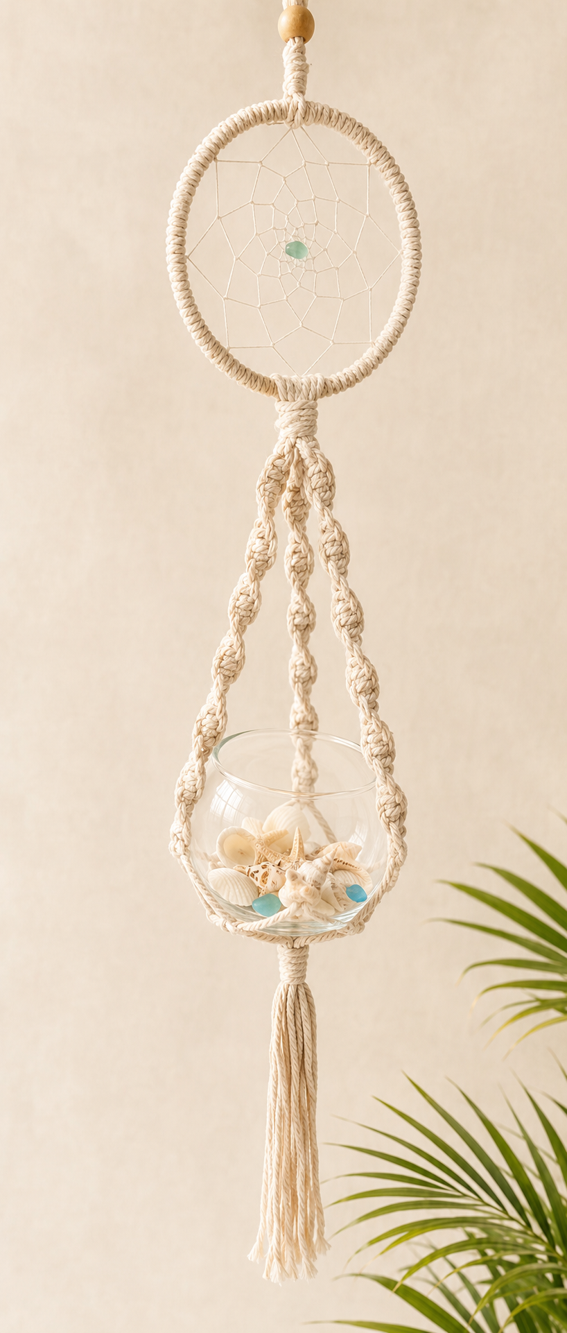 Coastal Hanger with Dreamcatcher (Blue Quartz)